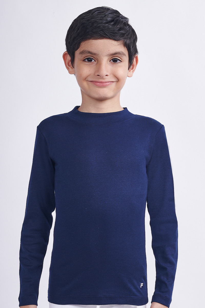 Polo Manga Larga Cuello Mock